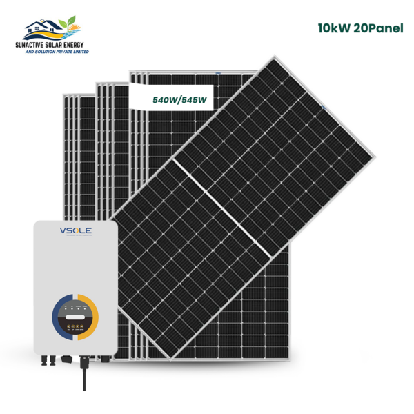 10kW On-Grid Solar System with Mono Perc half Cut 540/550W Panel (DCR Approved)