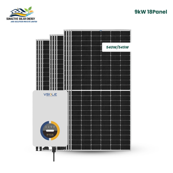 9kW On-Grid Solar System with Mono Perc half Cut 540/550W Panel (DCR Approved)